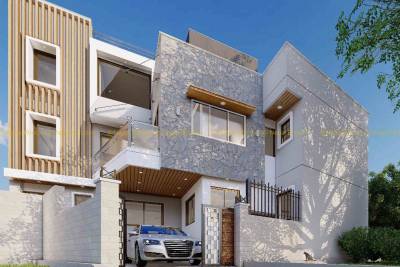 Luxurious Semi-Bungalow Moder Residential House