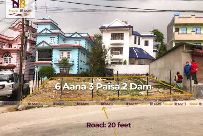 6 aana 3 paisa 2 Daam Land On SALE At Chapali Pasikot, Budhanilkantha.